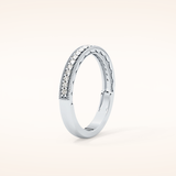 0.17 TCW Round Shaped Moissanite Half Eternity Wedding Band