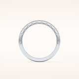 0.17 TCW Round Shaped Moissanite Half Eternity Wedding Band