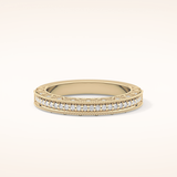 0.27 TCW Round Shaped Moissanite Half Eternity Wedding Band