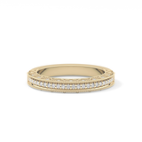 Half Eternity Wedding Band with 0.27 TCW Round Cut Moissanite – Yellow, White, or Rose Gold