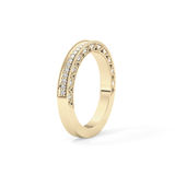 Half Eternity Wedding Band with 0.27 TCW Round Cut Moissanite – Yellow, White, or Rose Gold