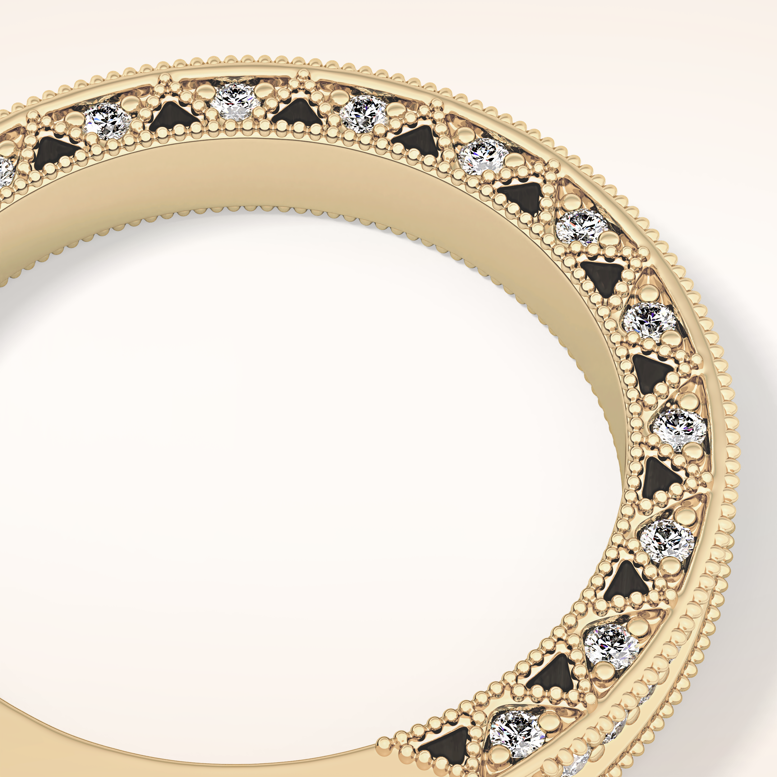 0.27 TCW Round Shaped Moissanite Half Eternity Wedding Band