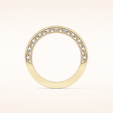 0.27 TCW Round Shaped Moissanite Half Eternity Wedding Band