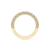 Half Eternity Wedding Band with 0.27 TCW Round Cut Moissanite – Yellow, White, or Rose Gold