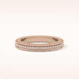 0.27 TCW Round Shaped Moissanite Half Eternity Wedding Band