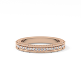 Half Eternity Wedding Band with 0.27 TCW Round Cut Moissanite – Yellow, White, or Rose Gold