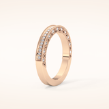 0.27 TCW Round Shaped Moissanite Half Eternity Wedding Band