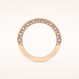 0.27 TCW Round Shaped Moissanite Half Eternity Wedding Band