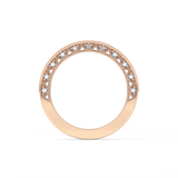 Half Eternity Wedding Band with 0.27 TCW Round Cut Moissanite – Yellow, White, or Rose Gold