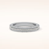 0.27 TCW Round Shaped Moissanite Half Eternity Wedding Band
