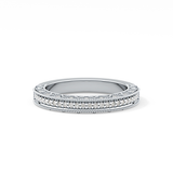 Half Eternity Wedding Band with 0.27 TCW Round Cut Moissanite – Yellow, White, or Rose Gold