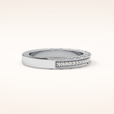 0.27 TCW Round Shaped Moissanite Half Eternity Wedding Band