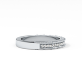 Half Eternity Wedding Band with 0.27 TCW Round Cut Moissanite – Yellow, White, or Rose Gold