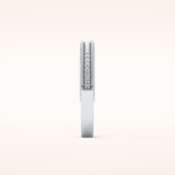 0.27 TCW Round Shaped Moissanite Half Eternity Wedding Band