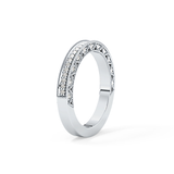 Half Eternity Wedding Band with 0.27 TCW Round Cut Moissanite – Yellow, White, or Rose Gold
