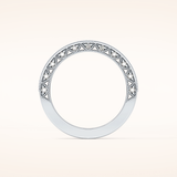 0.27 TCW Round Shaped Moissanite Half Eternity Wedding Band