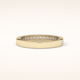 0.48 TCW Princess Shaped Moissanite Half Eternity Wedding Band