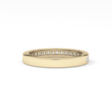 Half Eternity Wedding Band with 0.48 TCW Princess Cut Moissanite – Yellow, White, or Rose Gold