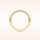 0.48 TCW Princess Shaped Moissanite Half Eternity Wedding Band