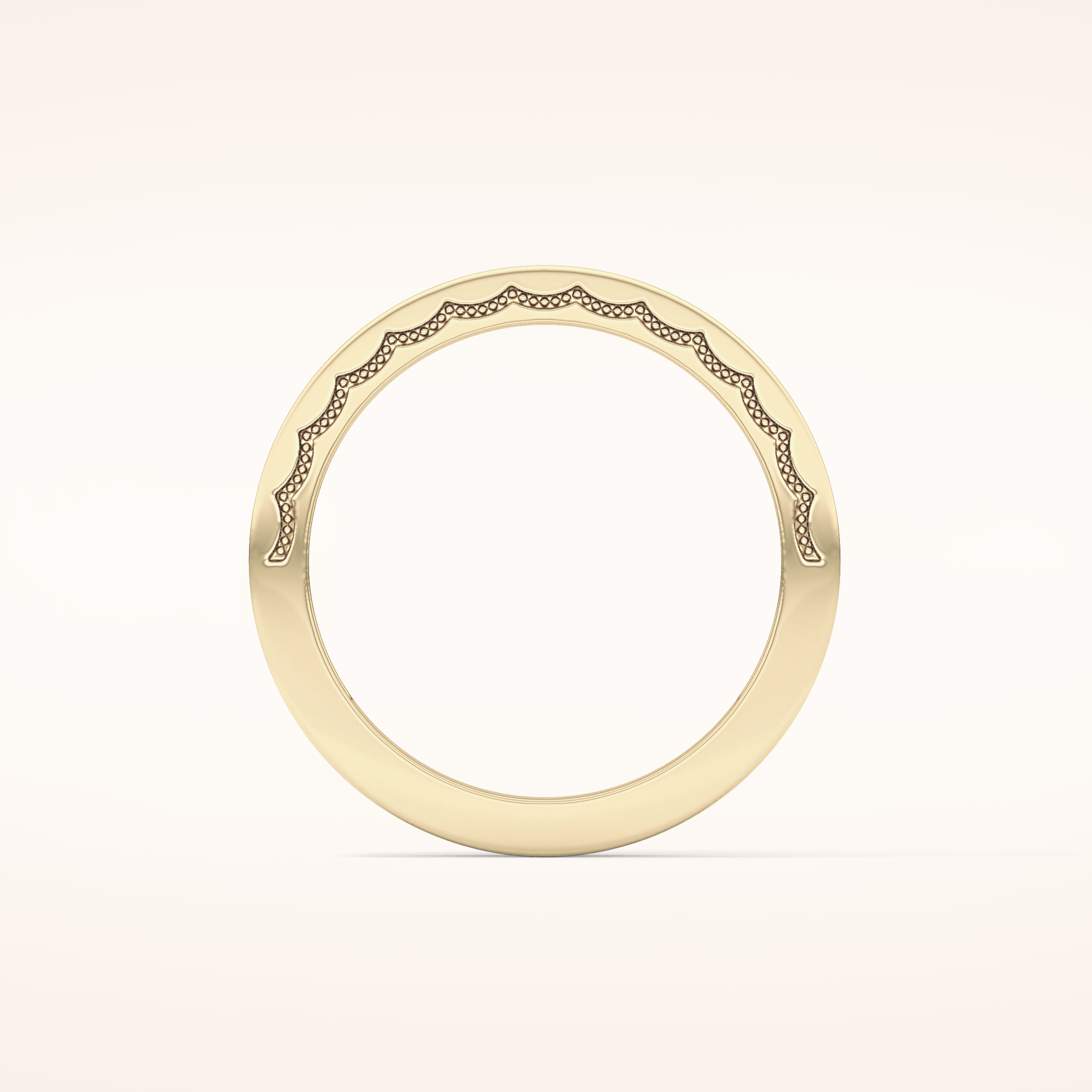 0.48 TCW Princess Shaped Moissanite Half Eternity Wedding Band