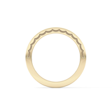 Half Eternity Wedding Band with 0.48 TCW Princess Cut Moissanite – Yellow, White, or Rose Gold