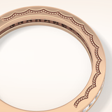 0.48 TCW Princess Shaped Moissanite Half Eternity Wedding Band