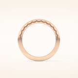 0.48 TCW Princess Shaped Moissanite Half Eternity Wedding Band