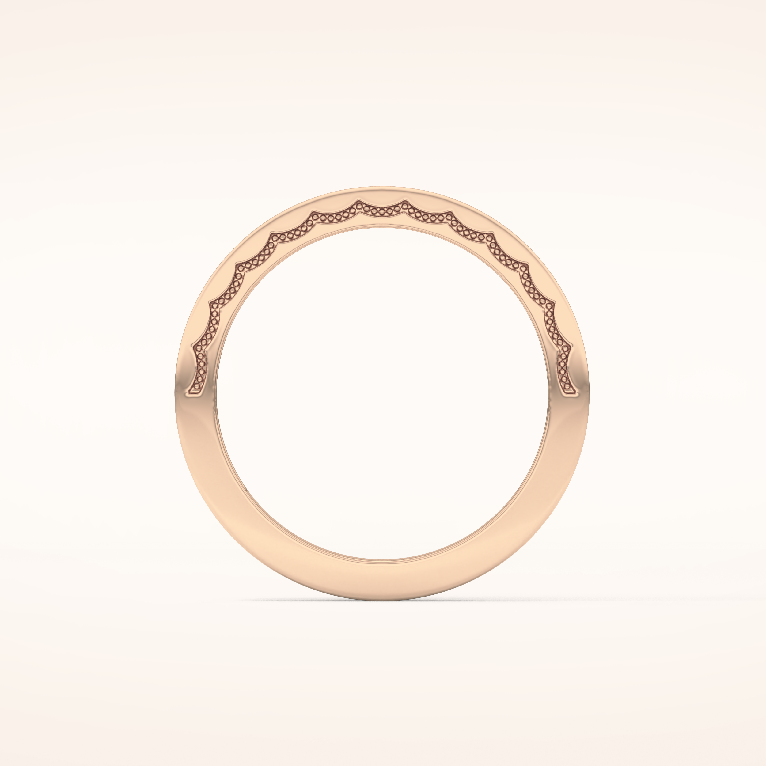 0.48 TCW Princess Shaped Moissanite Half Eternity Wedding Band