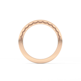 Half Eternity Wedding Band with 0.48 TCW Princess Cut Moissanite – Yellow, White, or Rose Gold