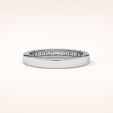 0.48 TCW Princess Shaped Moissanite Half Eternity Wedding Band