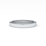 Half Eternity Wedding Band with 0.48 TCW Princess Cut Moissanite – Yellow, White, or Rose Gold