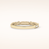 0.2 TCW Round Shaped Moissanite Half Eternity Wedding Band