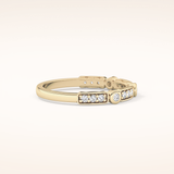 0.2 TCW Round Shaped Moissanite Half Eternity Wedding Band