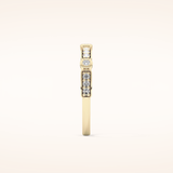 0.2 TCW Round Shaped Moissanite Half Eternity Wedding Band
