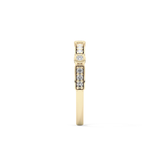Half Eternity Wedding Band with 0.2 TCW Round Cut Moissanite – Yellow, White, or Rose Gold