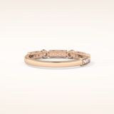 0.2 TCW Round Shaped Moissanite Half Eternity Wedding Band