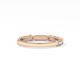 Half Eternity Wedding Band with 0.2 TCW Round Cut Moissanite – Yellow, White, or Rose Gold