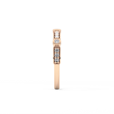 Half Eternity Wedding Band with 0.2 TCW Round Cut Moissanite – Yellow, White, or Rose Gold