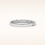 0.2 TCW Round Shaped Moissanite Half Eternity Wedding Band