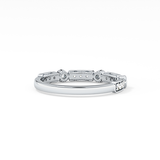 Half Eternity Wedding Band with 0.2 TCW Round Cut Moissanite – Yellow, White, or Rose Gold