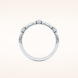 0.2 TCW Round Shaped Moissanite Half Eternity Wedding Band