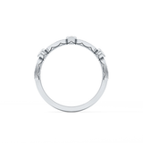 Half Eternity Wedding Band with 0.2 TCW Round Cut Moissanite – Yellow, White, or Rose Gold
