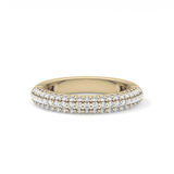 Half Eternity Wedding Band with 0.68 TCW Round Cut Moissanite – Yellow, White, or Rose Gold