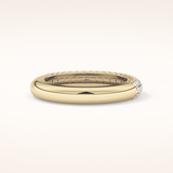 0.68 TCW Round Shaped Moissanite Half Eternity Wedding Band