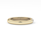 Half Eternity Wedding Band with 0.68 TCW Round Cut Moissanite – Yellow, White, or Rose Gold