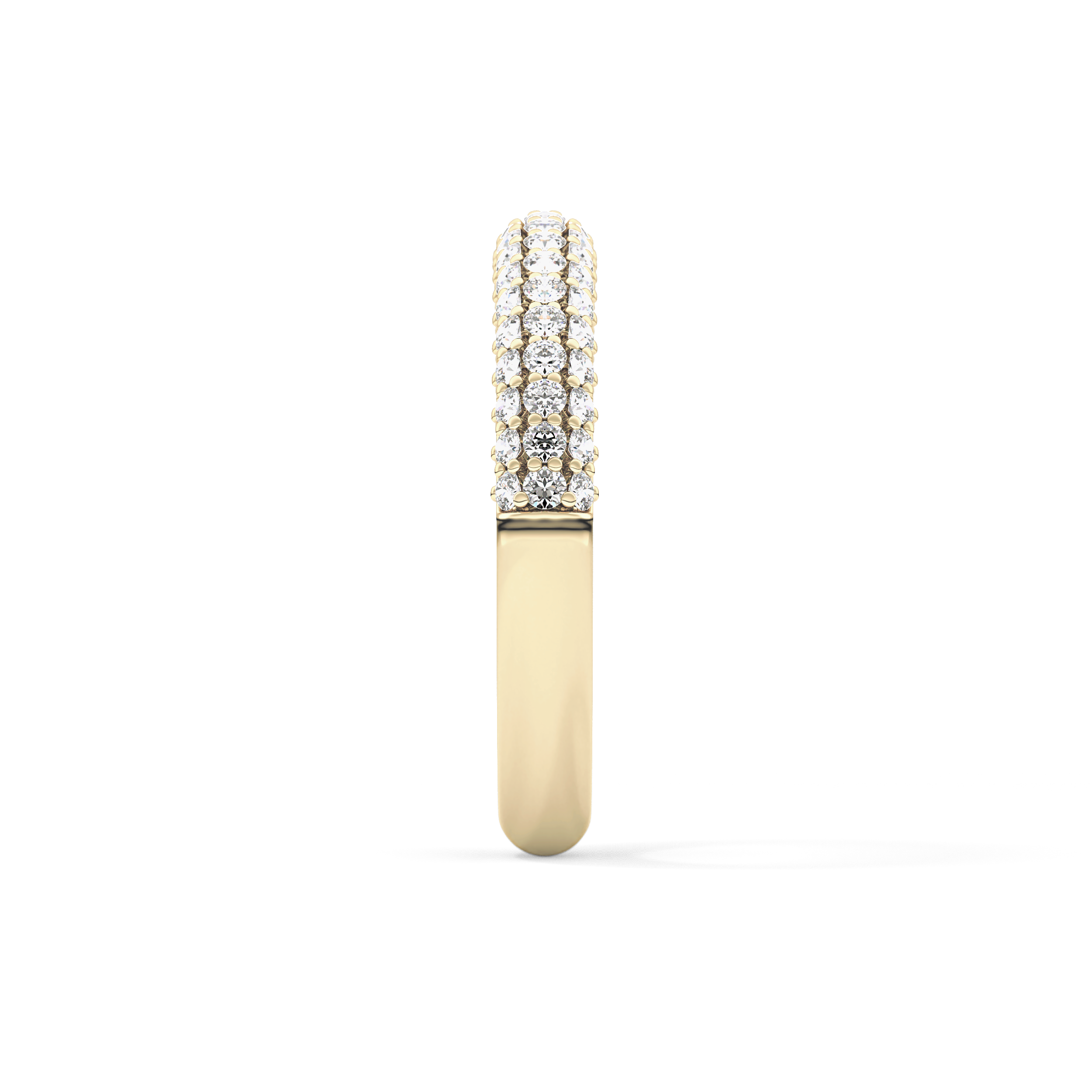 Half Eternity Wedding Band with 0.68 TCW Round Cut Moissanite – Yellow, White, or Rose Gold