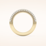 0.68 TCW Round Shaped Moissanite Half Eternity Wedding Band