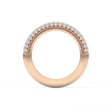 Half Eternity Wedding Band with 0.68 TCW Round Cut Moissanite – Yellow, White, or Rose Gold