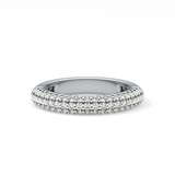 Half Eternity Wedding Band with 0.68 TCW Round Cut Moissanite – Yellow, White, or Rose Gold