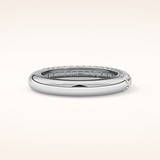 0.68 TCW Round Shaped Moissanite Half Eternity Wedding Band